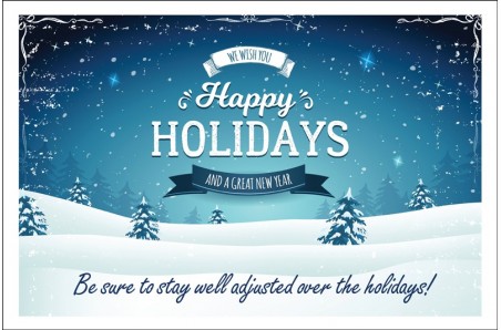 Chiropractic Wish You Happy Holidays Postcard