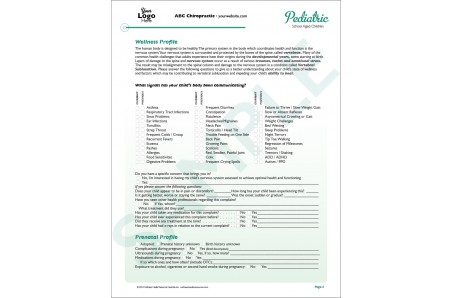 Custom Chiropractic Intake Forms