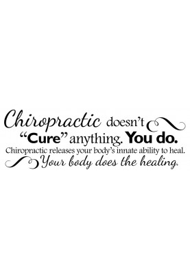 Chiropractic Doesn't Cure Anything Decal - 30" x 10"