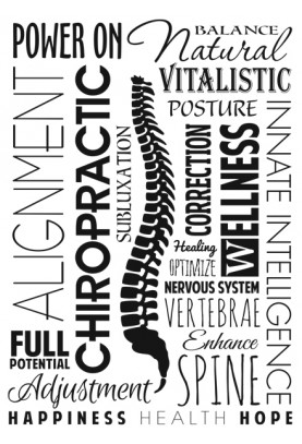 Chiropractic Word Collage Decal - 20" x 30"