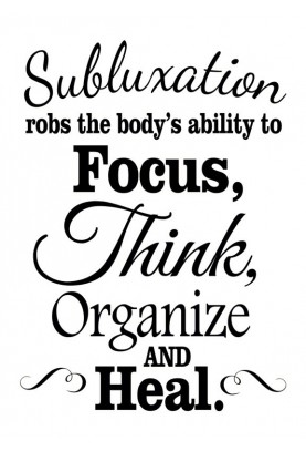 Subluxation Robs the Body Decal - 22" x 28"