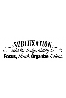 Subluxation Robs the Body Decal - 30" x 10"