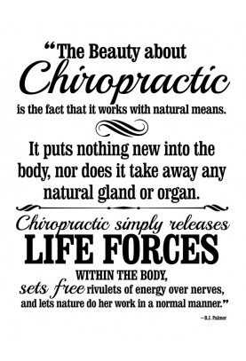 The Beauty About Chiropractic Decal - 22" x 29"