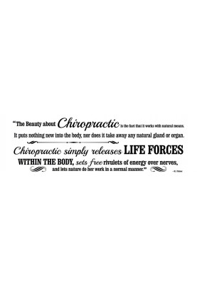 The Beauty About Chiropractic Decal - 30" x 10"