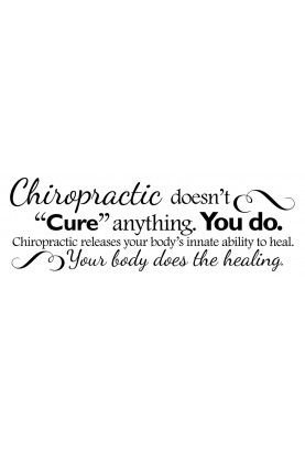 Chiropractic Doesn't Cure Anything Decal - 60" x 20"