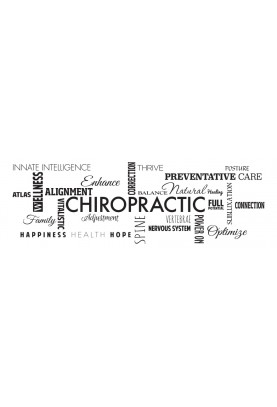 Chiropractic Word Collage Decal - 48" x 16"