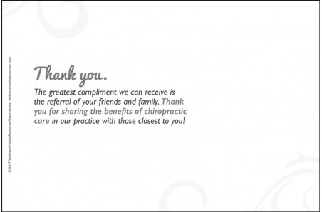 Chiropractic Thank You Referral Postcard