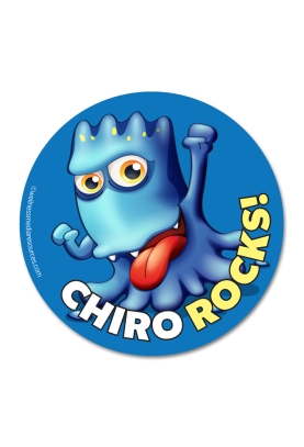 Chiropractic Rocks Monster Sticker