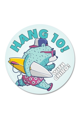 Hang 10 with Chiropractic Sticker