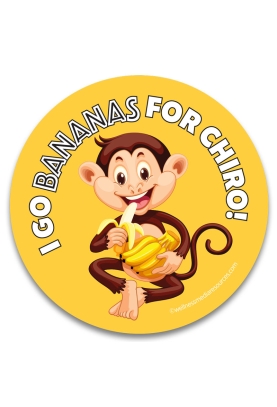 I Go Bananas for Chiro Sticker